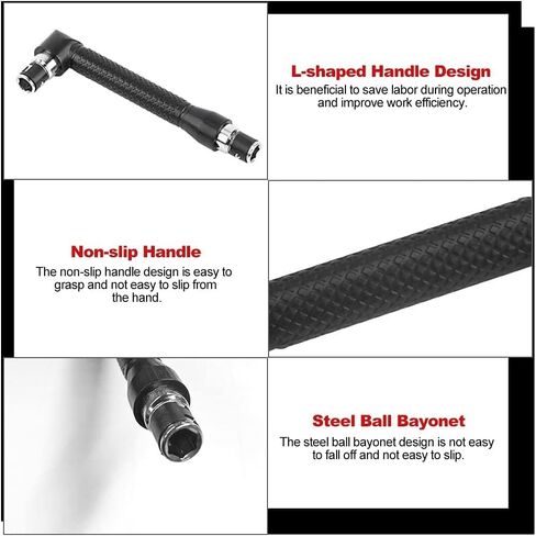 طقم لقم مفك براغي مغناطيسي مثلث 6 قطع من Fixinus 50 مم، S2 فولاذ 1/4 بوصة ساق سداسية Δ1.8 / Δ2.0 / Δ2.3 / Δ2.5 / Δ2.7 / Δ3.0 لقم مثقاب مثلث، مع مفك براغي بزاوية L حامل بت in Kuwait