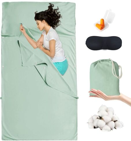 Sleeping Bag Liner Camping & Travel Sheets for Adults - Hostels & Traveling Sleep Sack in Kuwait