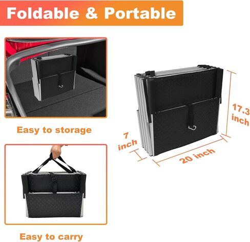 منحدر سيارة للكلاب بعرض 20 بوصة و4 خطوات وسلالم للحيوانات الأليفة وخطوات سيارة للكلاب قابلة للطي للأسرة العالية وسيارات الدفع الرباعي والشاحنات مع سطح غير قابل للانزلاق يدعم ما يصل إلى 250 رطلاً in Kuwait