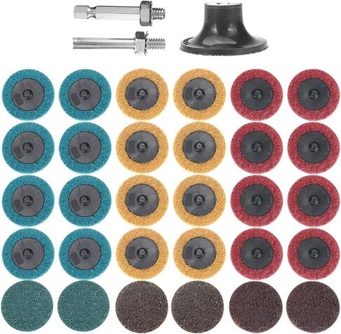 30Pcs 2inch Nylon Quick Change Sanding Discs Set, with 1/4" Holders, Die Grinder Surface Conditioning Burr Rust Paint Removal in Kuwait