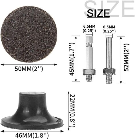 30Pcs 2inch Nylon Quick Change Sanding Discs Set, with 1/4" Holders, Die Grinder Surface Conditioning Burr Rust Paint Removal in Kuwait