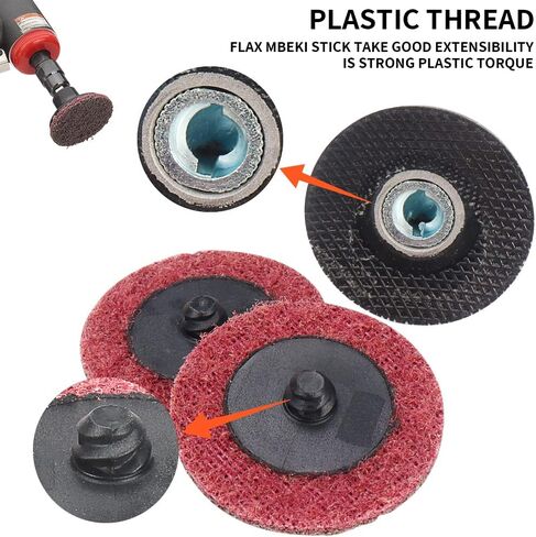 30Pcs 2inch Nylon Quick Change Sanding Discs Set, with 1/4" Holders, Die Grinder Surface Conditioning Burr Rust Paint Removal in Kuwait