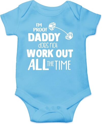 CBTwear I’m Proof Daddy Dose Not Work Out All the Time - Funny Workout Outfit - Cute Infant One-Piece Baby Bodysuit in Kuwait