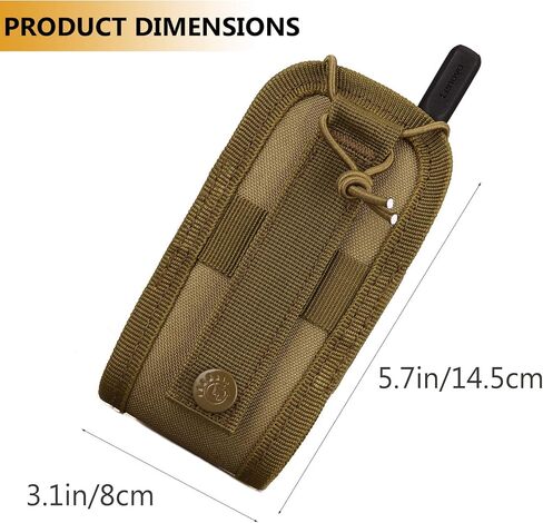 Protector Plus Tactical Radio Pouch MOLLE Interphone Holder Case Military Walkie Talkies Holster Tool Bag in Saudi Arabia