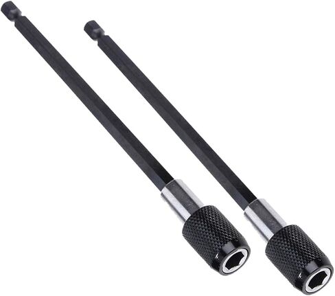 مجموعة تمديد لقمة المثقاب، 2 عبوة 150 مم مع ساق سداسية 1/4 بوصة سريعة التحرير ذاتي القفل وقضيب تمديد in Kuwait