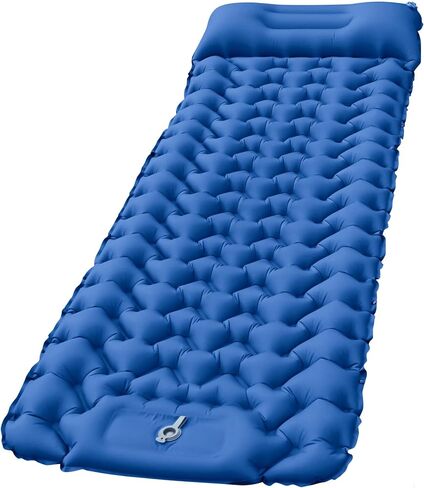 JAMIROWN Sleeping Pad Ultralight Inflatable Sleeping Pad for Camping, Built-in Pump Air Mat, Mattress for Camping, Hiking, Outdoor, Carry Bag, Portable Compact Air Mattress (Single, Orange) in Saudi Arabia