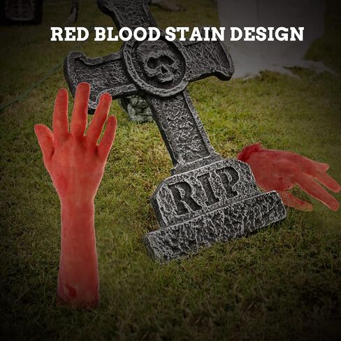 DOITOOL الهالوين أجزاء الجسم الدعائم حجم كبير جزء الجسم الدموي ديكور المنزل المسكون يد وهمية قدم قلب الدماغ موضوع حفلة قطعت الأيدي قدم مجموعة 6 قطع in Kuwait