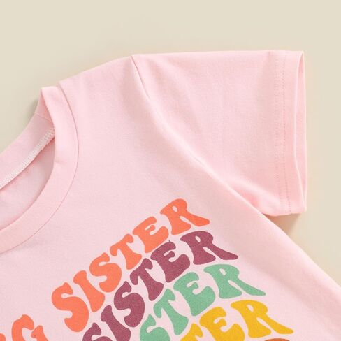 Big Brother Little Brother Big Sister Little Sister Sibling Matching Outfits Newborn Clothes Gift T-shirt Bodysuit Set in Kuwait