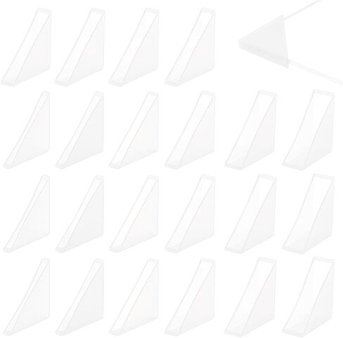 BENECREAT 60Pcs Triangle Corner Protector, 6 Sizes Plastic Glass Table Shelf Corner Guards, Black Mirror Corner Covers, Baby Proofing Edge Protector in Saudi Arabia