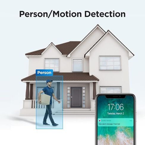 كاميرا GWSECU 5MP Security IP Vandal Dome، كاميرا مراقبة سلكية PoE 2.8-12mm عدسة متغيرة البؤرة، ميكروفون مدمج لاكتشاف الحركة البشرية AI، رؤية ليلية بالأشعة تحت الحمراء IK10 Vandal 130ft، D5U57BAMS in Kuwait