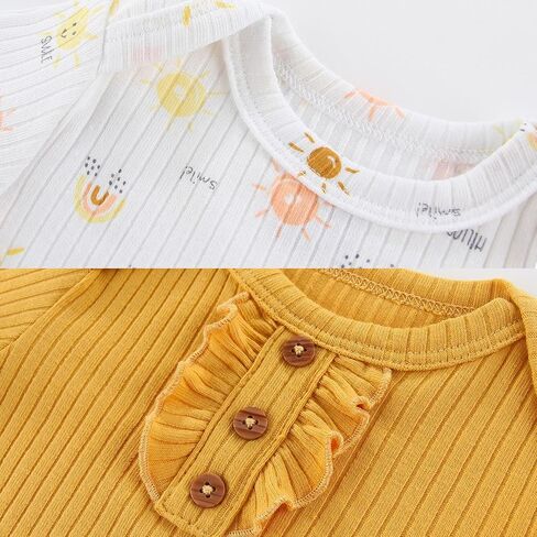 Newborn Baby Ribbed Bodysuit Cotton Baby Boy Girl Clothes 0-12 Months in Saudi Arabia