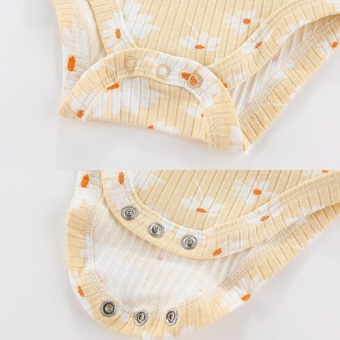 Newborn Baby Ribbed Bodysuit Cotton Baby Boy Girl Clothes 0-12 Months in Saudi Arabia