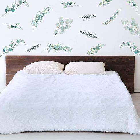 Leaves Wall Decal Green Plant Wall Decal Sticker Removable Leaves Wall Decals Peel and Stick Wall Decoration for Farmhouse Home Nursery Decor Room Office Bathroom in Saudi Arabia