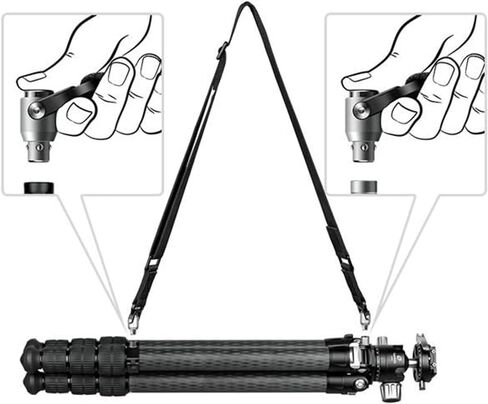 Leofoto Push Button Quick Detach Modular Tripod Strap 40LM Compatible with LM-402C, LM-404C, LM-405C 40mm Diameter 3/8" Screw in Saudi Arabia
