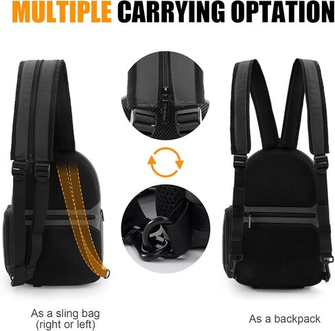 حقيبة حبال للكاميرا من Cwatcun، حقيبة كاميرا 2 في 1 DSLR/SLR/بدون مرآة، حقيبة ظهر للتصوير الفوتوغرافي مقاومة للماء مع حامل ثلاثي الأرجل، إدراجات معيارية قابلة للإزالة متوافقة مع كاميرا Canon Nikon Sony Fuji، رمادي in Kuwait