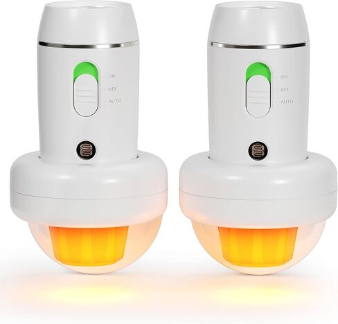 مصباح يدوي LED للطوارئ من THOVAS، ضوء فشل الطاقة 3 في 1 قابل لإعادة الشحن، مصابيح محمولة متعددة الوظائف محمولة تلقائيًا للمنزل، مستشعر إضاءة ليلي، عبوتان in Kuwait