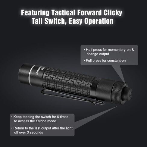 LUMINTOP EDC AA Flashlight Max 600 Lumens EDC Flashlight 5 Outputs LED Pocket Tactical Flashlight IP68 Waterpoof Everyday Carry Mini Flashlight for Hiking, Camping and Emergency (Cool White) in Kuwait