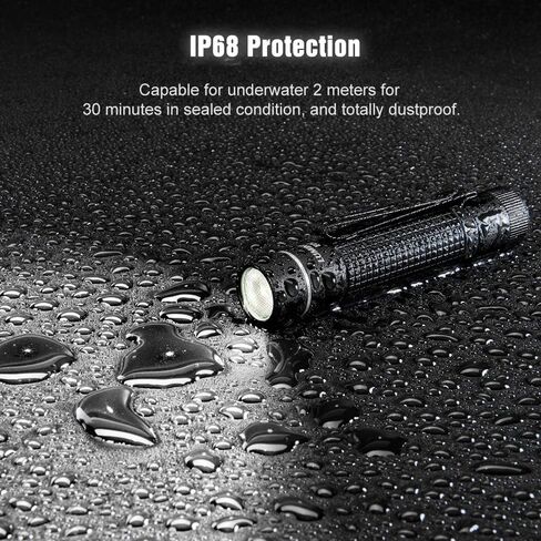 LUMINTOP EDC AA Flashlight Max 600 Lumens EDC Flashlight 5 Outputs LED Pocket Tactical Flashlight IP68 Waterpoof Everyday Carry Mini Flashlight for Hiking, Camping and Emergency (Cool White) in Kuwait