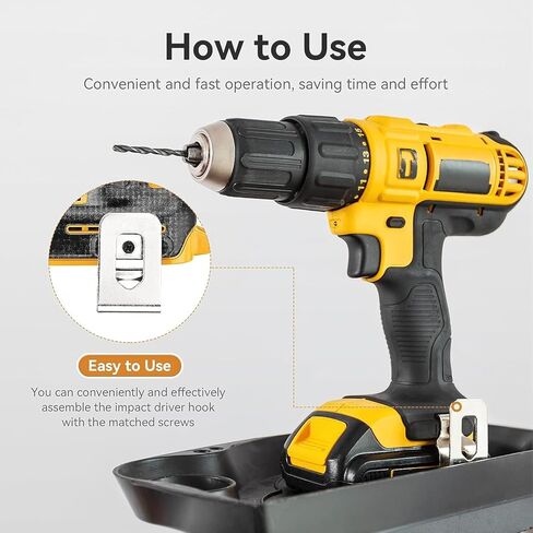 مشابك حزام Thaekuns لديوالت، 6 قطع 304 مشابك حفر من الفولاذ المقاوم للصدأ مع مسامير لـ Dewalt N268241 مناسبة لأدوات الطاقة 20 فولت DCD980 DCD980L2 DCD985L2 DCD985 in Kuwait