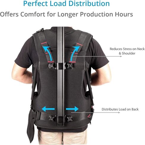 FLYCAM Flowline 500N دعم الجسم الاحترافي لتثبيت الكاميرا (10-12 كجم/22-26.4 رطل)(FLCMFLN500N) | سترة مثبتة لكاميرات الفيديو وكاميرات الفيديو in Kuwait