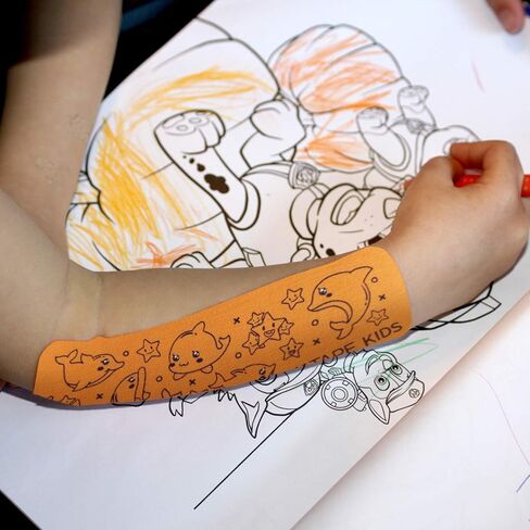 OK TAPE Kinesiology Tape Precut - Kids I Shape for Kid&Teenage, 5.9 Inches 32 Strips, Green & Orange / XTreme Y Shape for Football，Swimming, Basketball，Tennis，Gym Workout All Intense Exercise Sports 10 Inches 20 Strips, Black, 1 roll in Kuwait