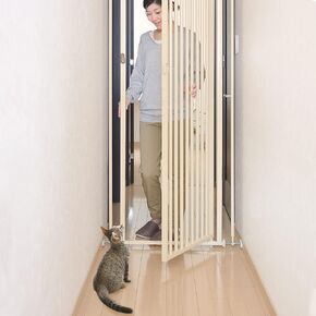 Richell Steel 70-inch Extra Tall Cat Safety Gate 28" - 37.5" Wide White
