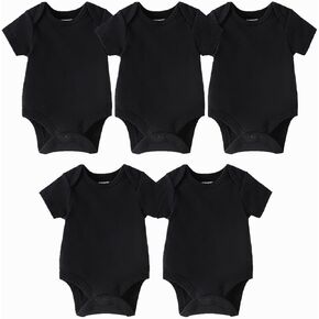 Unisex-Baby 5-Pack Short Sleeve Bodysuits for Infant Baby Boys, Girls