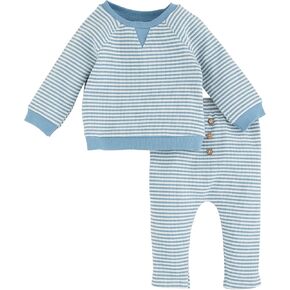 Mud Pie Unisex Baby Baby Blue Stripe Outfit
