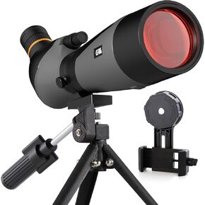 Spotting Scope for Brid Watching 25-75x85, BAK4 Prism, FMC Spotter Scope with Tripod, Phone Adapter, Carrying Case, for Hiking, Travel, Outdoors