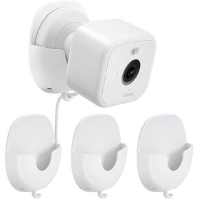 3 Pack Blink Adhesive Wall Mount Bracket for Blink Outdoor 4 / Blink Mini/Mini 2 / Blink Indoor Cameras, No Drilling No Screws Blink Camera Mount, Decorate Damage-Free, Easy to Install (White)