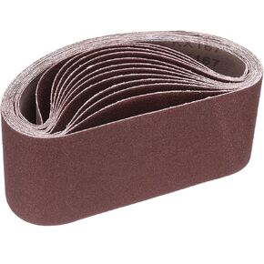 HARFINGTON 12pcs 80 Grits Aluminum Oxide Sanding Belts 4" x 22" Ring Abrasive Belts Metal Polished Sandpaper for Belt and Disc Sander