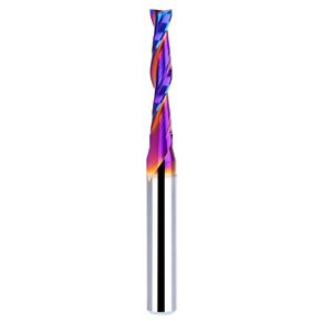 Upcut Spiral Router Bit 1/4 Inch Shank 3/16 Inch Cutting Diameter 1 inch Cutting Length with Extra Long Life Coating CNC Router Bits End Mill for Wood Cutting, Slot Mortise, Engraving