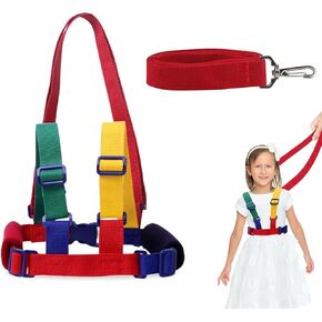 Adjustable Walking Harness and Safety Leash, Baby Safety Walking Harness Child Toddler Child Rope Leash Walking Hand Belt,Anti-Lost Rope, Safety Wrist Link for Children Baby Reins Toddler