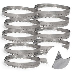 Sabretooth 158" Classic 7° Sawmill Bandsaw Blades 10 Pack - High-Carbon US Steel 158" Bandsaw Blades for General-Purpose Sawing