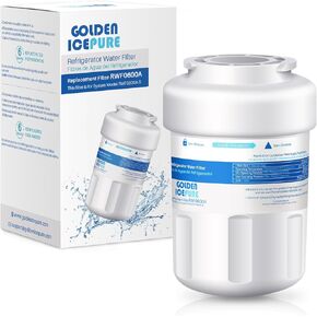 GOLDEN ICEPURE MWF Refrigerator Water Filter Replacement for GE SmartWater MWFA, 1PACK, GWF, GWFA, RWF0600A, FMG-1, WFC1201, GSE25GSHECSS, PC75009, 197D6321P006, Kenmore 9991, PC83879, GSL25JFTABS