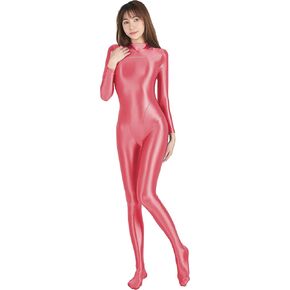 Oily Luster Full Body Diving Suit Tight one-Piece Competitive hot Spring Thin one-Piece Swimsuit (as1, Alpha, l, Regular, Regular, Nude)