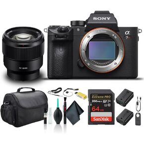 Sony Alpha a7R III Mirrorless Camera ILCE7RM3/B with Sony FE 24-70mm Lens, Soft Bag, Additional Battery, 64GB Card, Card Reader, Plus Accessories