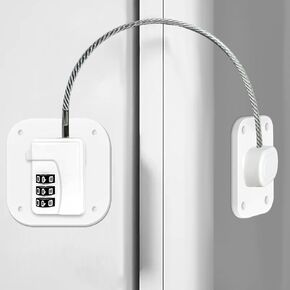 2 Pcs Refrigerator Lock Combination Upgraded Heavy Duty Fridge Freezer Door Lock with Password Child Safety Locks for Cabinets Drawers Windows Closets by Strongholden (Black)