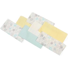 Deyzi Washcloths, 100% Cotton Ultra Soft Absorbent Wipes, Newborn Face Towel, Pack of 7, Reusable Quick Dry Baby Wipes for Sensitive Skin, 7 x 7 inches (Multi Color), Uni10