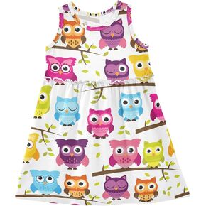 Summer Girl Dresses Sleeveless Cotton Dress Baby Toddler Girl Outfits Girls Clothes Size 2t-8Y