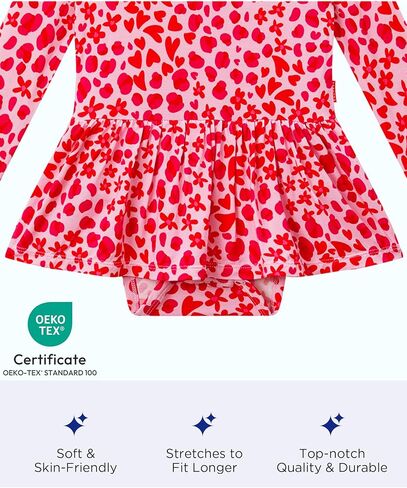 Bamboo Viscose Baby Girl Onesie Long Sleeve Bodysuit Infant Dresses in Kuwait