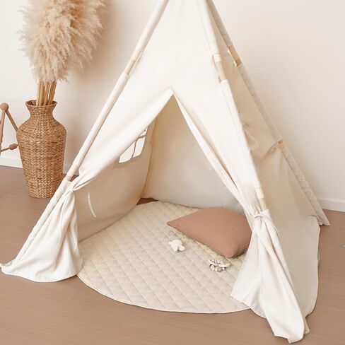 سجادة لعب الأطفال المحمولة من كونسي، سجادة أطفال ناعمة وقابلة للطي للأرضية، سجادة لعب وقت البطن غير قابلة للانزلاق وقابلة للغسل للطفل الصبي أو الفتاة، سجادة زحف للأطفال بقطر 47 بوصة للاستخدام الداخلي والخارجي in Kuwait