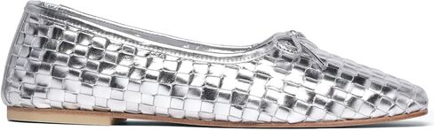 Woven Ballet Flats for Women Bow Square Toe Ballerina Shoes in Saudi Arabia