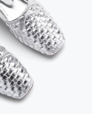 Woven Ballet Flats for Women Bow Square Toe Ballerina Shoes in Saudi Arabia
