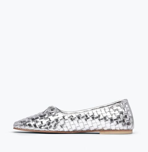 Woven Ballet Flats for Women Bow Square Toe Ballerina Shoes in Saudi Arabia