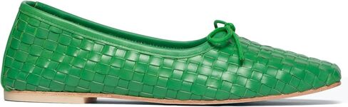 Woven Ballet Flats for Women Bow Square Toe Ballerina Shoes in Saudi Arabia