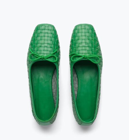 Woven Ballet Flats for Women Bow Square Toe Ballerina Shoes in Saudi Arabia