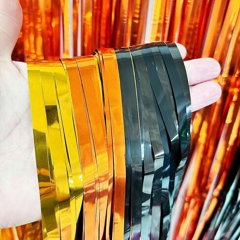 4 Pack Large Rainbow Foil Fringe Curtain-13.2x6.6ft Rainbow Tinsel Streamers Backdrop, Fuller-Effect Colorful Photo Backdrop for Birthday Decorations, Rainbow Party, Back to School, Photo Booth Props in Saudi Arabia