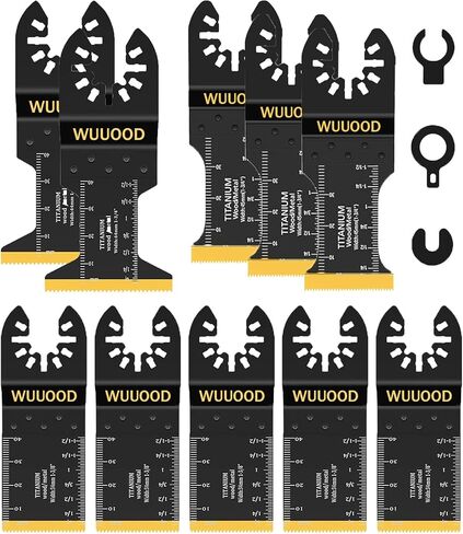 Titanium Oscillating Saw Blades,10PCS Universal Multitool Blades,Oscillating Tool Blade for Metal Wood Cutting,Multi Tool Blades Fit Dewalt Bosch Milwaukee Ryobi Rockwell Fein in Saudi Arabia