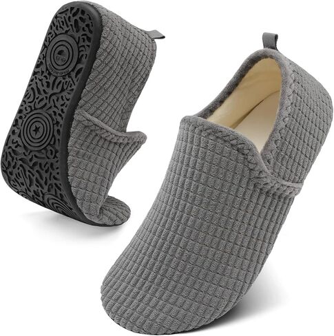 Spesoul Slippers for Women Men Furry Indoor House Shoes Soft Rubber Sole Slipper Socks Slip On House Slippers for Bedroom Home Office Travel Yoga in Saudi Arabia
